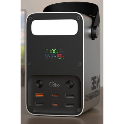 Joko J52 80.000 mAh Dijital Şarj Göstergeli Led Işıklı 35W PD Powerbank - Gümüş