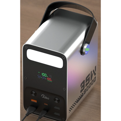 Joko J52 80.000 mAh Dijital Şarj Göstergeli Led Işıklı 35W PD Powerbank - Gümüş