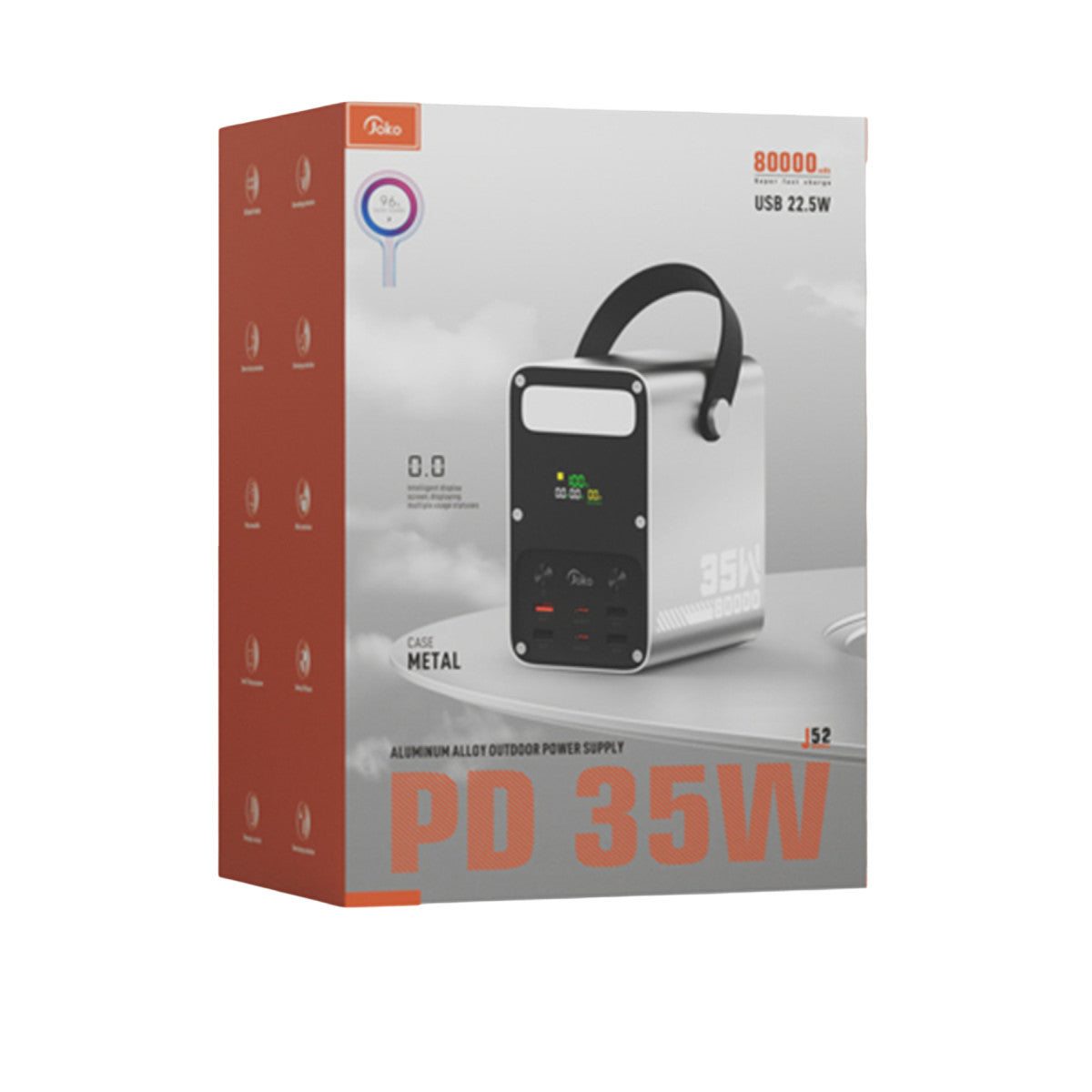 Joko J52 80.000 mAh Dijital Şarj Göstergeli Led Işıklı 35W PD Powerbank