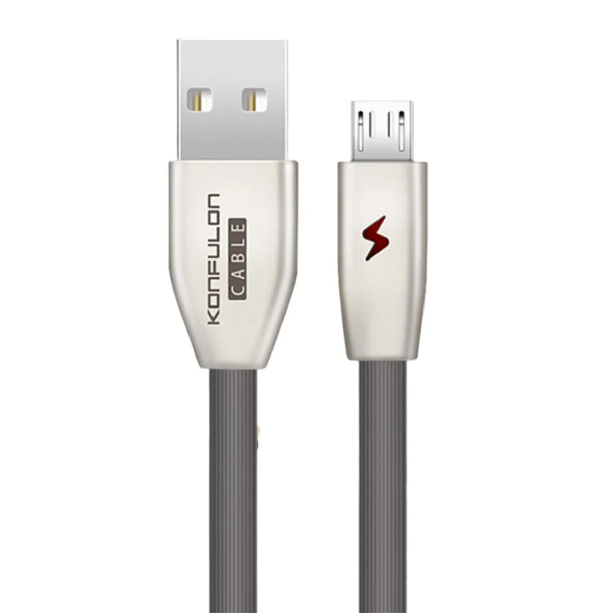 Konfulon S53 Led Işıklı Micro USB Kablo 1M 3A - Siyah