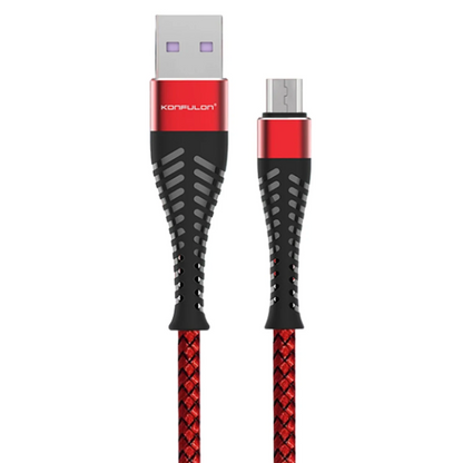 Konfulon S61 Micro USB Kablo 1.2M 2.1A - Kırmızı
