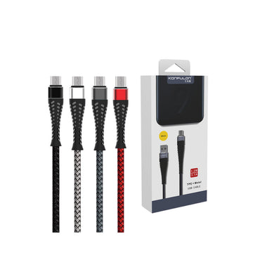 Konfulon S61 Micro USB Kablo 1.2M 2.1A