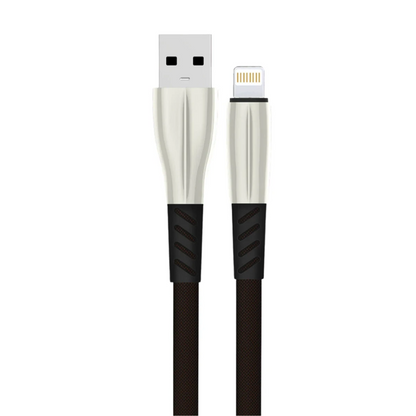 Konfulon S89 Metal Uçlu Lightning Kablo iphone Uyumlu 1M 2.4A - Siyah