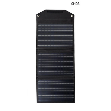 Konfulon SH-03 30W Hızlı Şarj Taşınabilir Güneş Enerji Paneli Şarj İstasyonu - Siyah