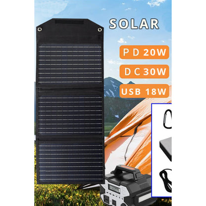 Konfulon SH-03 30W Hızlı Şarj Taşınabilir Güneş Enerji Paneli Şarj İstasyonu