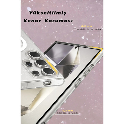 Joko Samsung Galaxy S24 Ultra Kılıf Star Magsafe Kapak - Şeffaf