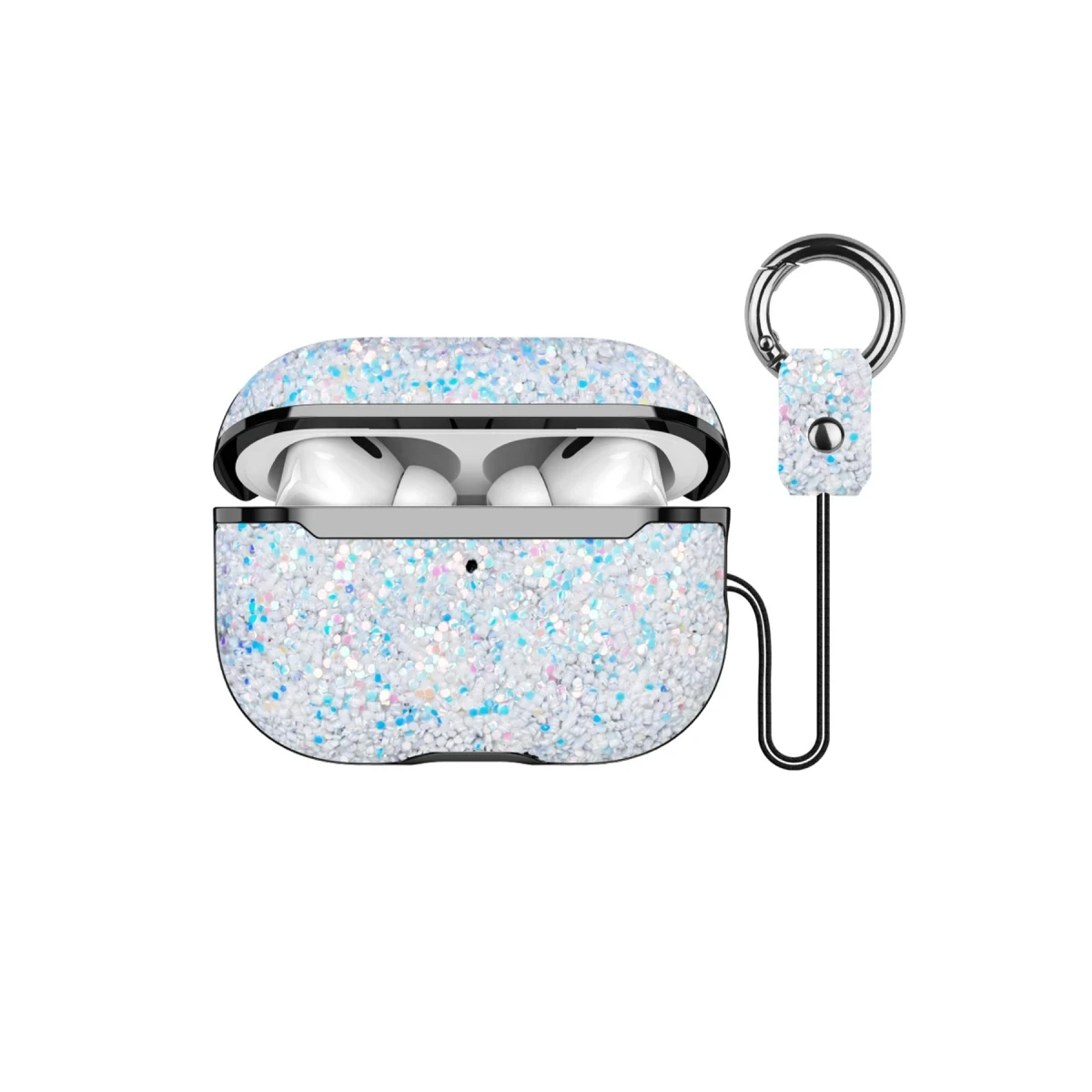 Onegif Apple Airpods 3 (3.nesil) Bright Simli Airpods Kapak - Gümüş