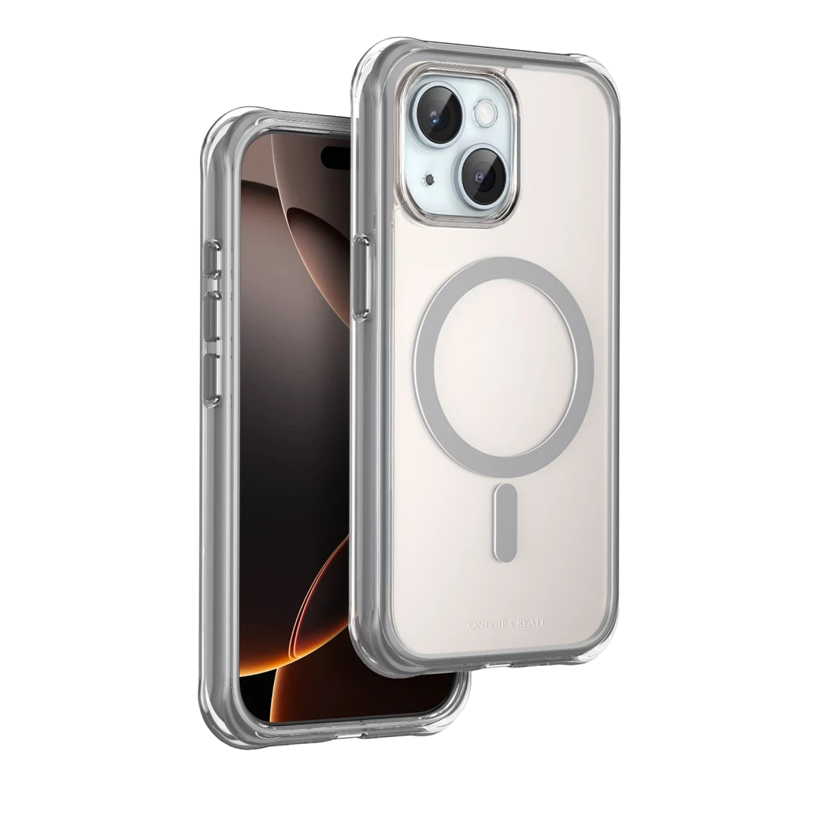 Onegif Apple iPhone 15 Hulk Magsafe Kapak - Titan Gri
