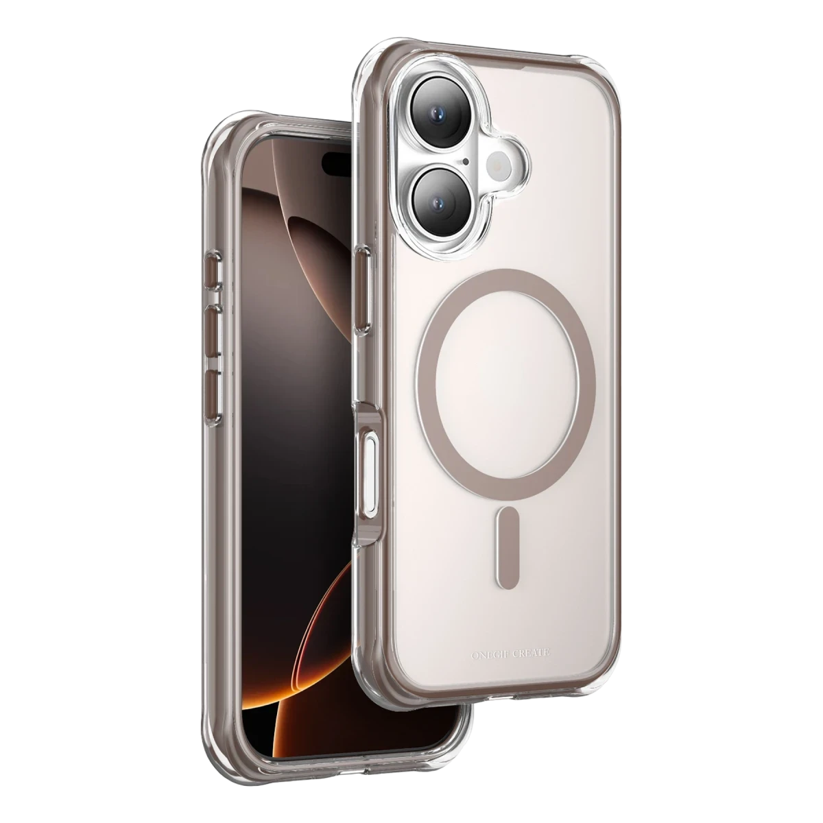 Onegif Apple iPhone 16 Hulk Magsafe Kapak - Çöl Titanyum