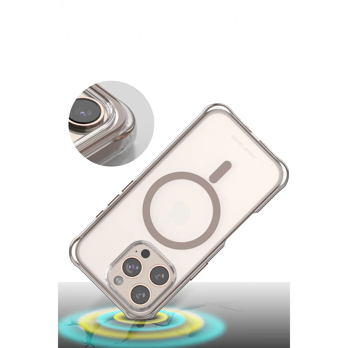 Onegif Apple iPhone 16 Hulk Magsafe Kapak - Titan Gri