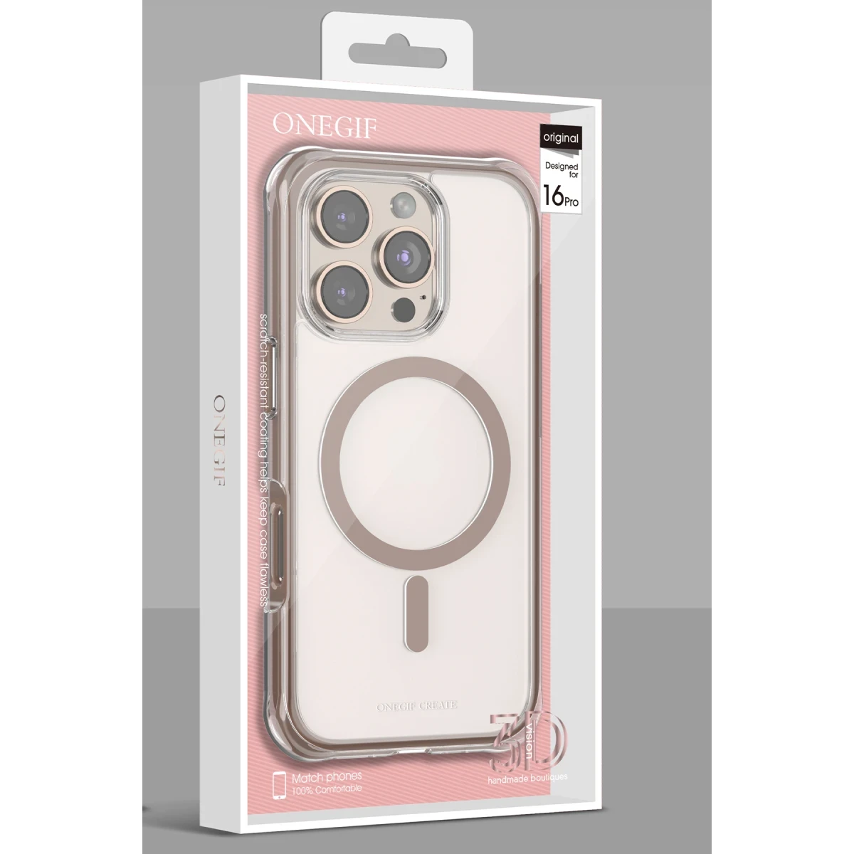 Onegif Apple iPhone 16 Hulk Magsafe Kapak - Titan Gri
