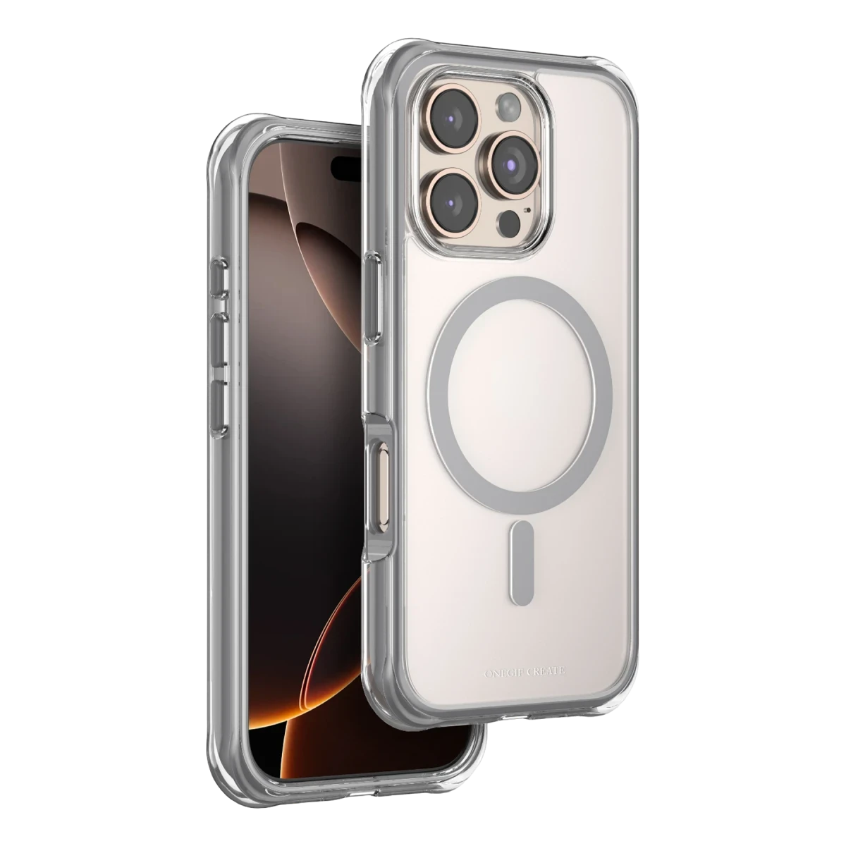 Onegif Apple iPhone 16 Pro Hulk Magsafe Kapak - Titan Gri