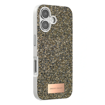 Onegif Apple iPhone 17 Bright Simli Kapak - Çöl Titanyum