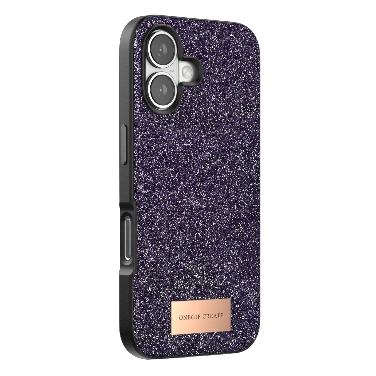 Onegif Apple iPhone 17 Bright Simli Kapak - Derin Mor