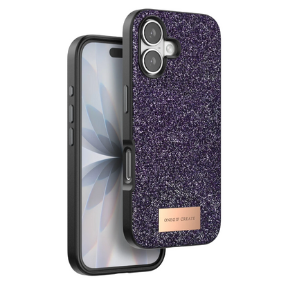 Onegif Apple iPhone 17 Bright Simli Kapak - Derin Mor