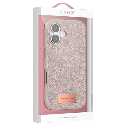 Onegif Apple iPhone 17 Bright Simli Kapak - Gold