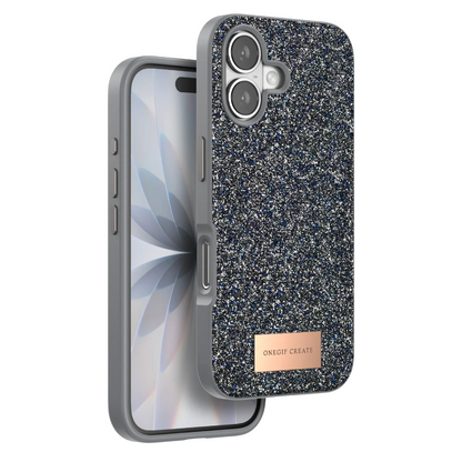 Onegif Apple iPhone 17 Bright Simli Kapak - Gümüş