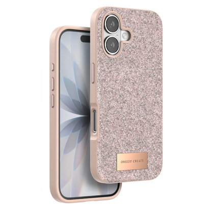 Onegif Apple iPhone 17 Bright Simli Kapak - Pembe