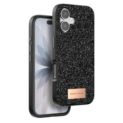 Onegif Apple iPhone 17 Bright Simli Kapak - Siyah