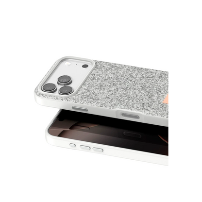 Onegif Apple iPhone 17 Pro Bright Simli Kapak - Beyaz