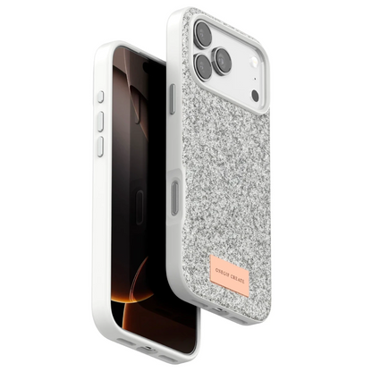Onegif Apple iPhone 17 Pro Bright Simli Kapak - Beyaz
