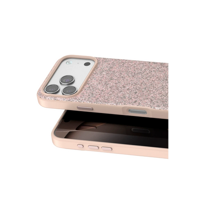 Onegif Apple iPhone 17 Pro Bright Simli Kapak - Pembe