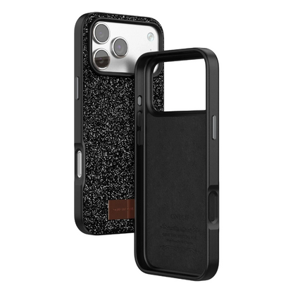 Onegif Apple iPhone 17 Pro Bright Simli Kapak - Siyah