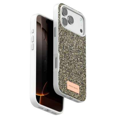 Onegif Apple iPhone 17 Pro Max Bright Simli Kapak - Çöl Titanyum