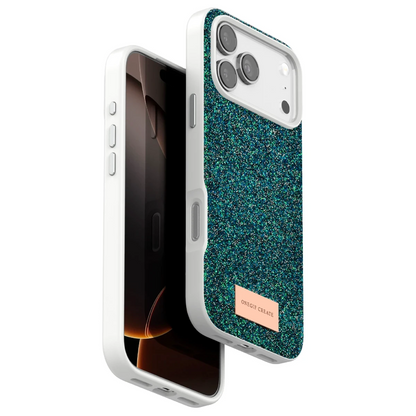 Onegif Apple iPhone 17 Pro Max Bright Simli Kapak - Koyu Yeşil
