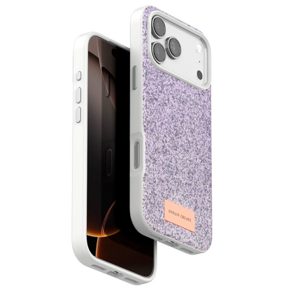 Onegif Apple iPhone 17 Pro Max Bright Simli Kapak - Lila