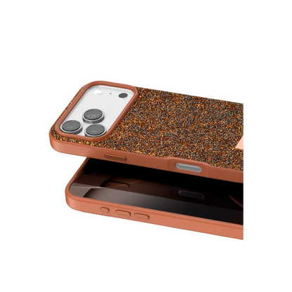 Onegif Apple iPhone 17 Pro Max Bright Simli Kapak - Turuncu