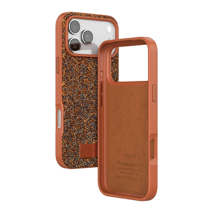 Onegif Apple iPhone 17 Pro Max Bright Simli Kapak - Turuncu
