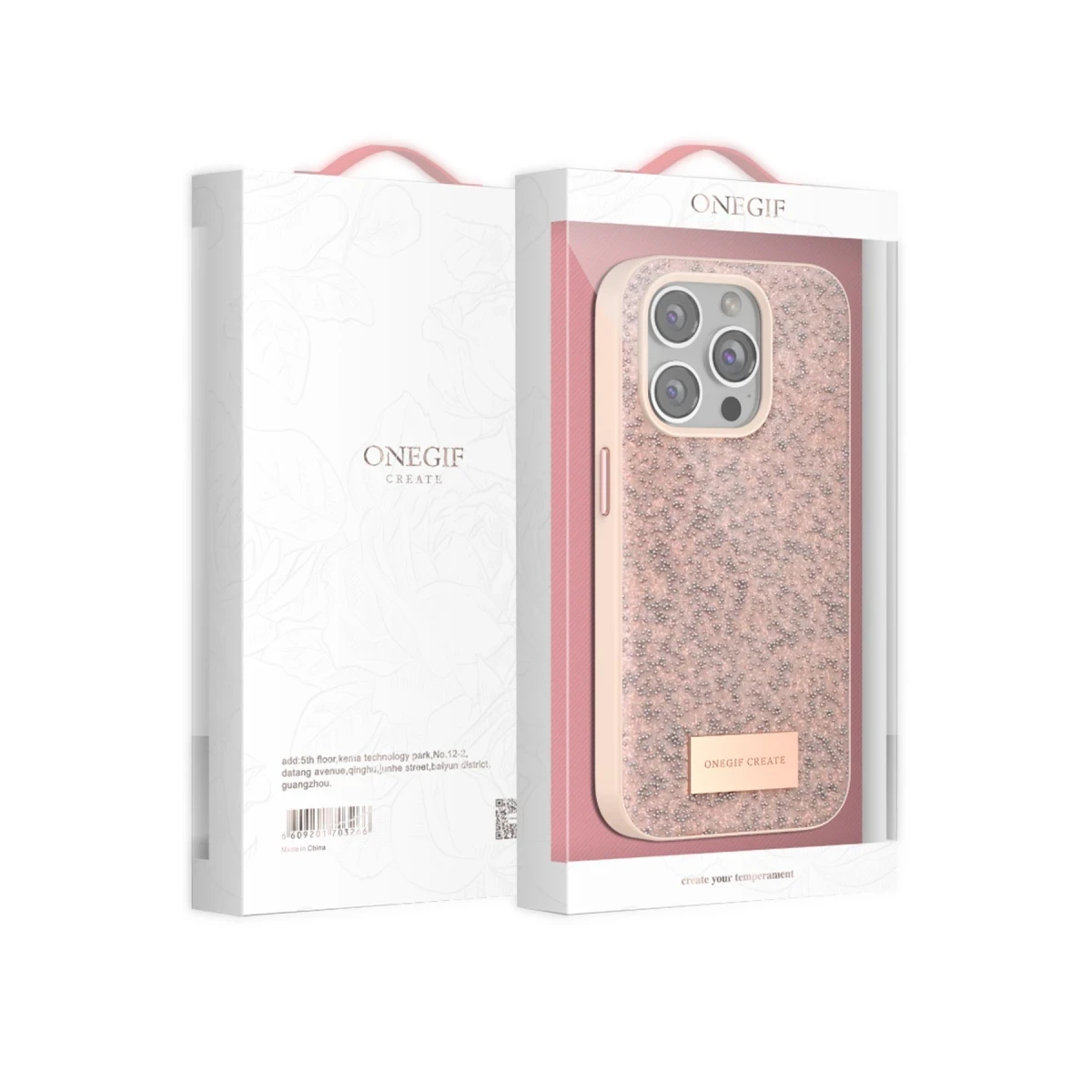 Onegif Apple iPhone 11 Bright Simli Kapak - Pembe