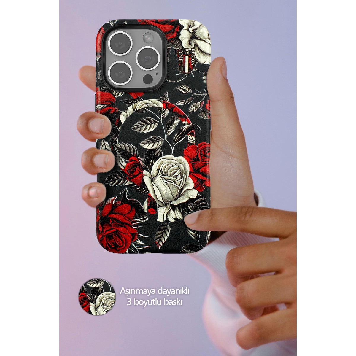 Onegif Apple iPhone 14 Pro Flower Series Magsafe Kapak
