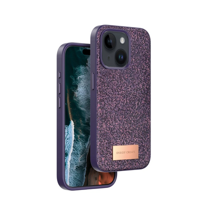 Onegif Apple iPhone 15 Bright Simli Kapak - Derin Mor