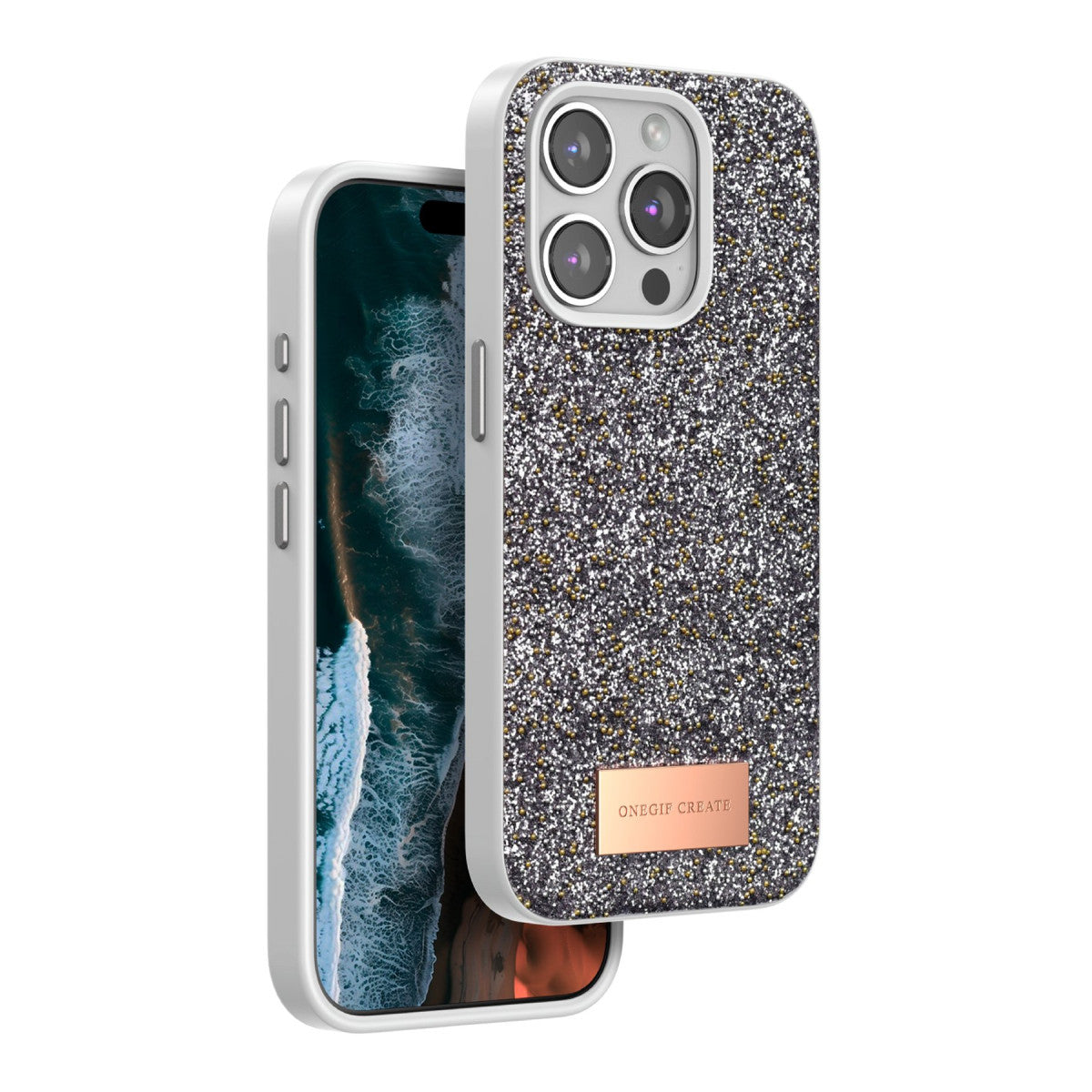 Onegif Apple iPhone 15 Pro Bright Simli Kapak