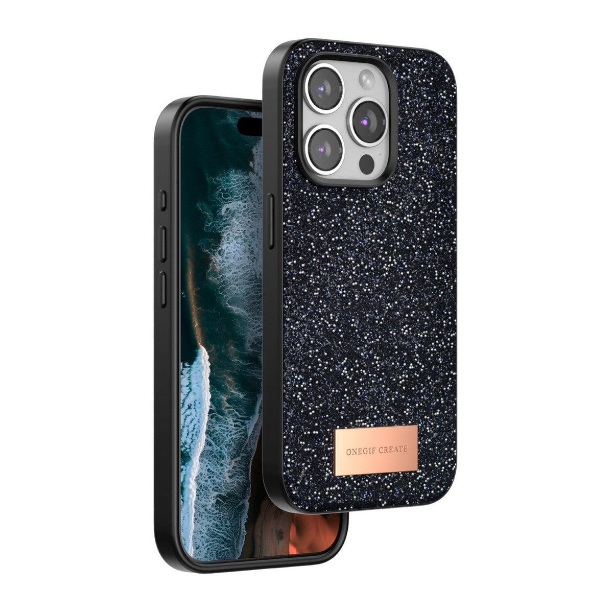Onegif Apple iPhone 15 Pro Max Bright Simli Kapak