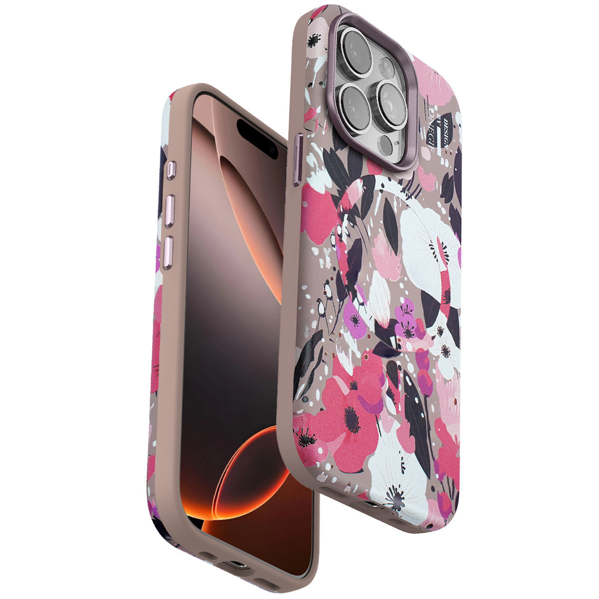 Onegif Apple iPhone 15 Pro Max Flower Series Magsafe Kapak
