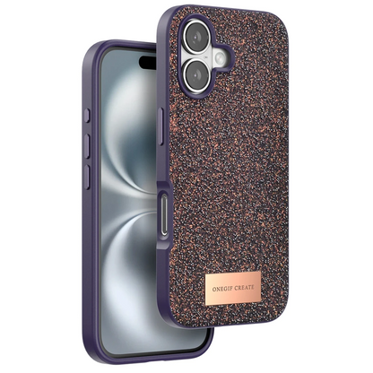 Onegif Apple iPhone 16 Bright Simli Kapak - Derin Mor