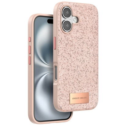 Onegif Apple iPhone 16 Bright Simli Kapak - Pembe