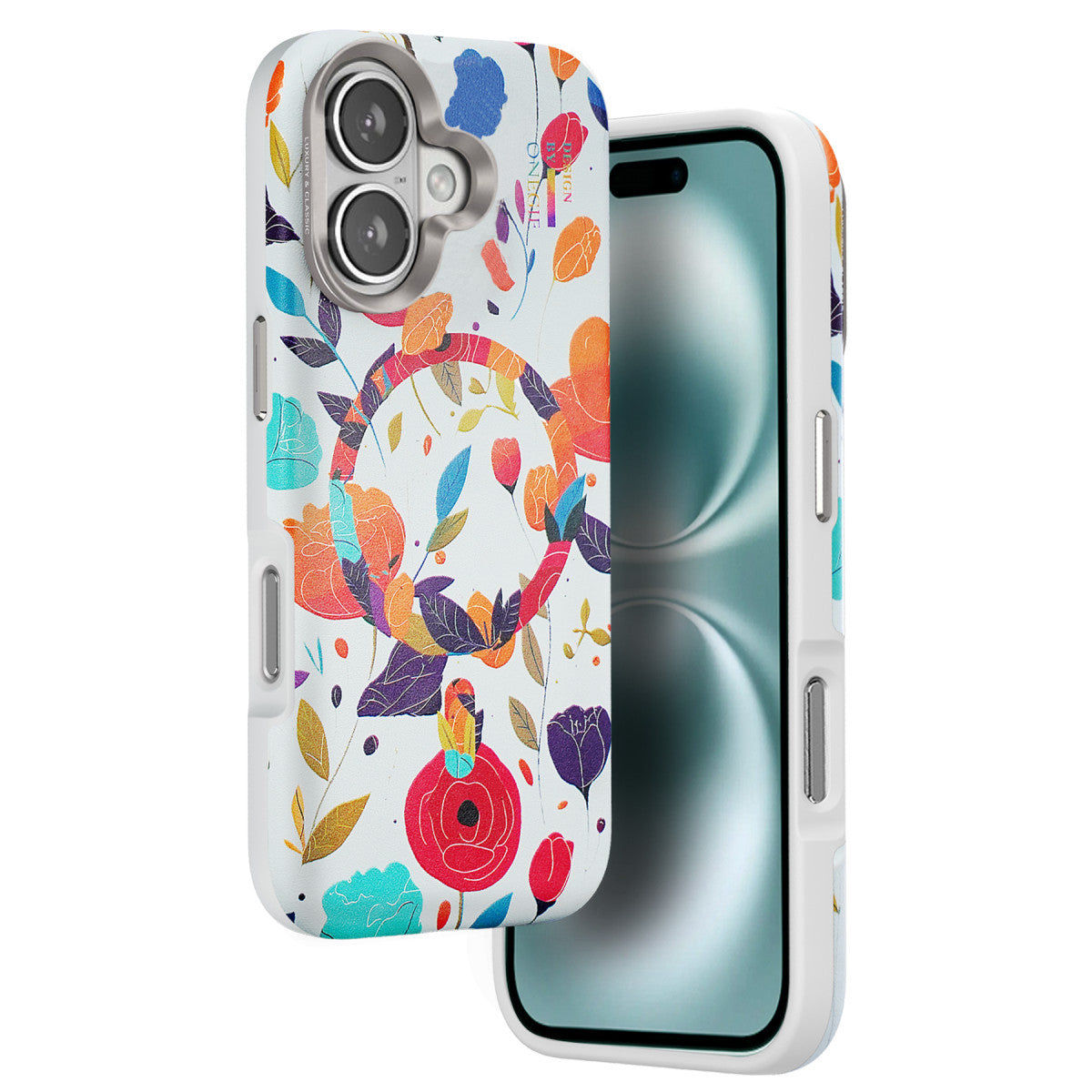 Onegif Apple iPhone 16 Flower Series Magsafe Kapak