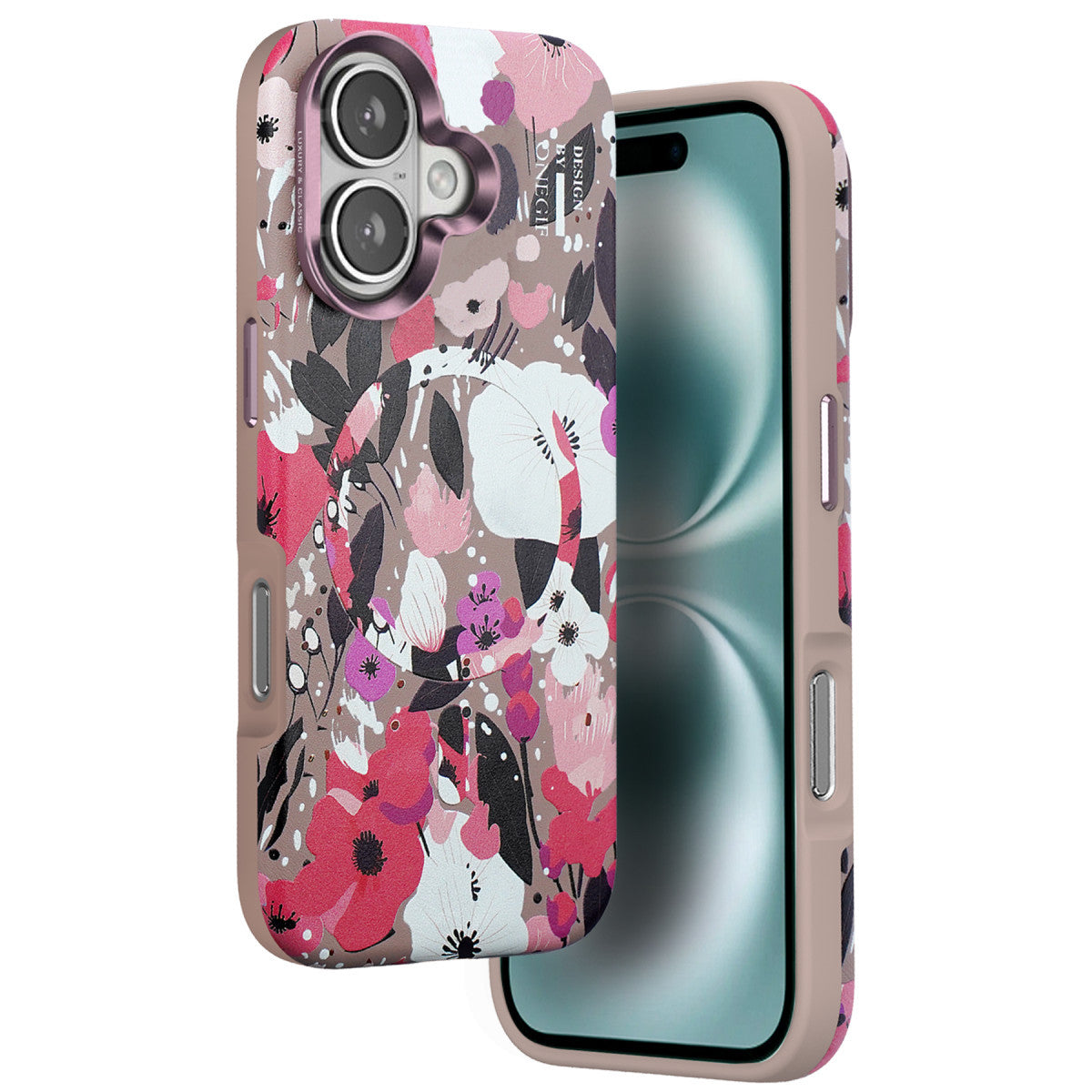 Onegif Apple iPhone 16 Flower Series Magsafe Kapak
