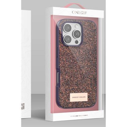 Onegif Apple iPhone 16 Pro Bright Simli Kapak - Gold