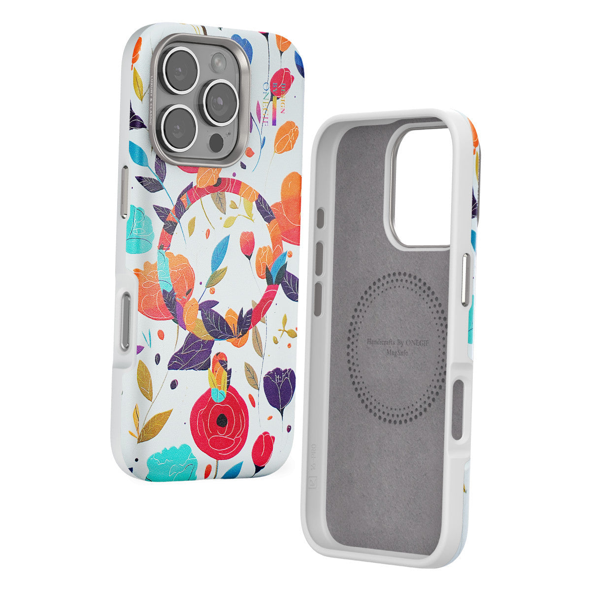 Onegif Apple iPhone 16 Pro Flower Series Magsafe Kapak