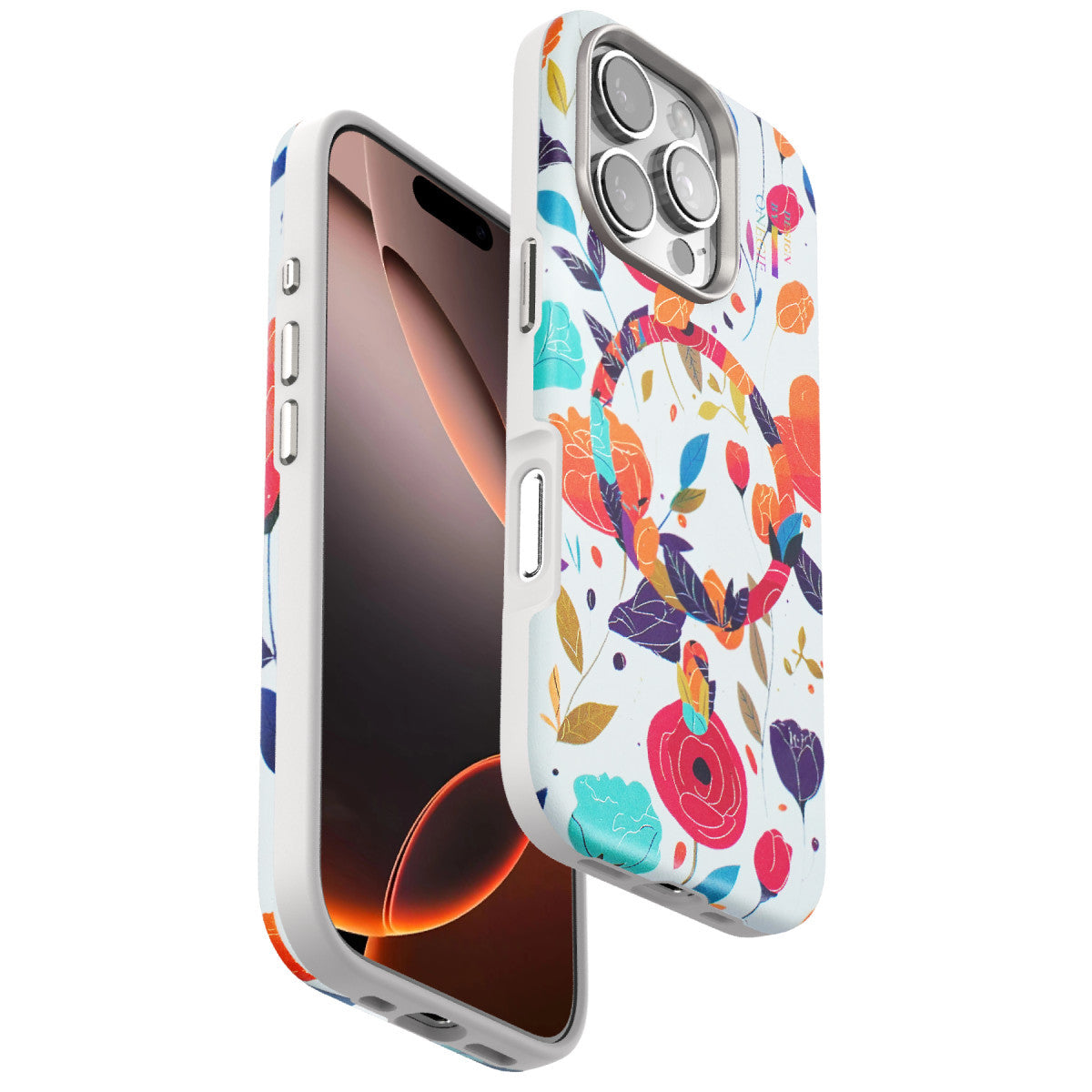 Onegif Apple iPhone 16 Pro Flower Series Magsafe Kapak