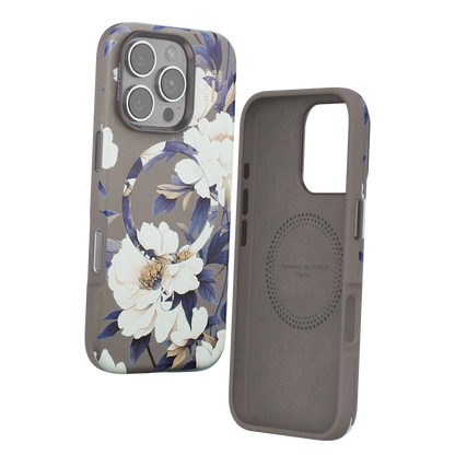 Onegif Apple iPhone 16 Pro Flower Series Magsafe Kapak - Gri