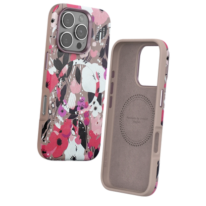 Onegif Apple iPhone 16 Pro Flower Series Magsafe Kapak - Pembe