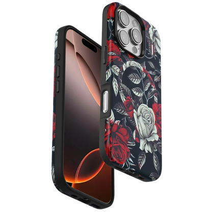 Onegif Apple iPhone 16 Pro Flower Series Magsafe Kapak - Siyah