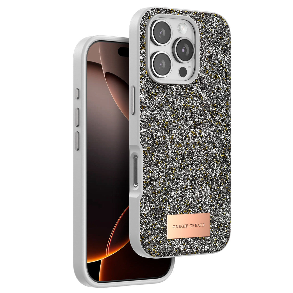 Onegif Apple iPhone 16 Pro Max Bright Simli Kapak