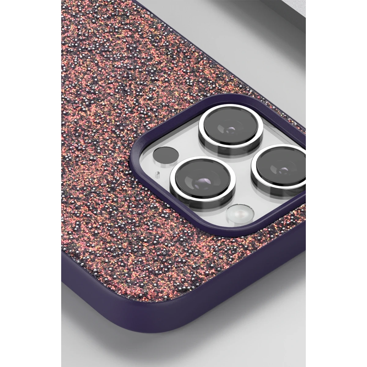 Onegif Apple iPhone 16 Pro Max Bright Simli Kapak - Pembe